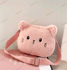 تصویر کیف دوشی بچه گانه کیتی کد 102030 children's lovely plush ins style cat shaped shoulder crossbody bag with personalized and versatility