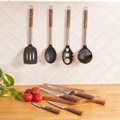 تصویر سرویس کفگیر ملاقه 8 پارچه کاراجا مدل Timber 