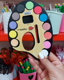 تصویر پلت آبرنگ ۱۲عددی+قلمو 