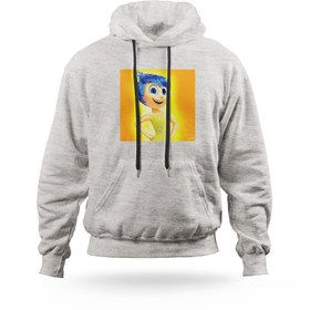 تصویر هودی ناری نو طرح کارتون درون و بیرون شادی Joy رنگ طوسی کد NPC0094 Narino Inside out cartoon joy hoodie code NPC0094G