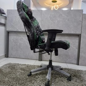 تصویر صندلی گیمینگ طرح DXRACER مدل چریکی مشکی قهوه ای 