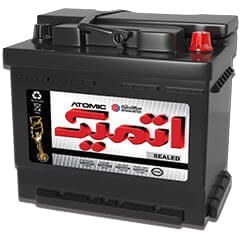 تصویر باتری خودرو اتمیک ۷۰ آمپر اتمی پایه بلند 