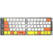 تصویر کیبورد بی سیم تاشو پرودو مدل ETK03 طرح کریستال - سفید Porodo Crystal Shell