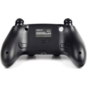 تصویر دسته بازی بی سیم هیسکا مدل HR-71 HISKA HR-71 RGB Wireless Gamepad