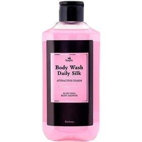 تصویر شامپو بدن روزانه آلوئه‌ورا سبز 350میل سوپکس Soapex Body Wash Daily Silk Blue 350ml