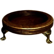 تصویر سرو پذیرایی چوبی کوچک طرح دایره پایه دار کد513 