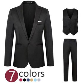 تصویر ست کت و شلوار مردانه جدید و راحت با فیت اسلیم برند warrior New Comfortable And Slim Fitting Men's Suit Set