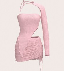 تصویر ست کراپ و دامن کبریتی 