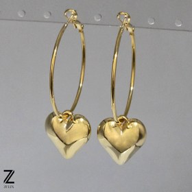 تصویر گوشواره آویز قلب کد ۱۱۷۶ 