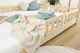 تصویر کلبه تخت نیلا ۲۰۰x۱۲۰ تخت خواب کودک