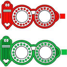 تصویر عینک جشن صد پک 10 عددی - سبز 