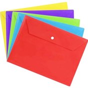 تصویر پوشه پلاستیکی دکمه دار A4 بسته ۲۰عددی 