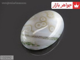 تصویر نگین عقیق باباقوری هندی بسیار پر چشم کد 132592 