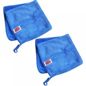 تصویر بسته 2 عددی دستمال مایکروفایبر آبی خودرو تام کلین مدل TC-mfs280s-b 