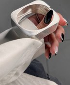 تصویر بنگل استیل مربع نقره ای مات 