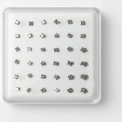 تصویر پرسینگ نقره بینی تک‌ نگین زنانه 