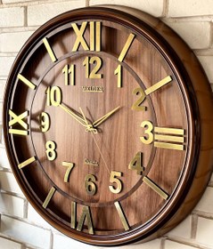 تصویر ساعت دیواری ولدر مدل 636 رنگ قهوه ای 