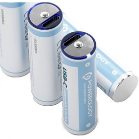 تصویر باتری قلمی شارژی پاورولوژی مدل PAAV2RBT بسته ۴ عددی 