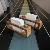 تصویر ست نمک و فلفل و دستمال رومیزی 