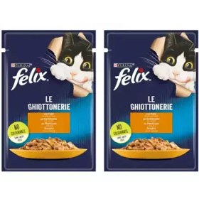 تصویر پوچ گربه فلیکس (Felix) مدل Chicken وزن 85 گرم بسته 2 عددی 