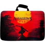 تصویر کیف کنسول سونی PS4 اسلیم و PS5 طرح Assassins Creed 