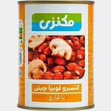 تصویر کنسرو خوراک لوبیا چیتی با قارچ در سس گوجه 380 گرمی مکنزی – کارتن 12 عددی 