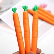 تصویر اتود هویج فانتزی مدادنوکی هویجی کیوت نوک 0.7 مداد نوکی سبزیجات دخترانه پسرانه مداد فشاری نارنجی یک عدد 
