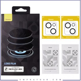 تصویر محافظ لنز دوربین آیفون 14 و 14 پلاس بیسوس (پک دو عددی) Baseus 14/14 Plus Lens Film Protector SGQK000702 