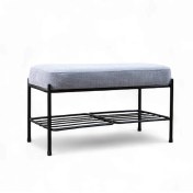 تصویر جاکفشی فلزی نشیمن‌دار مدل آلسن طراحی مدرن و مقاوم 