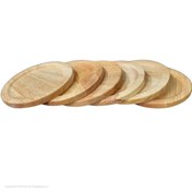 تصویر زیر لیوانی بامبو گرد ۶ عددی 