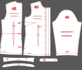 تصویر الگوی آماده شومیز زنانه کد 270 olgoarshan