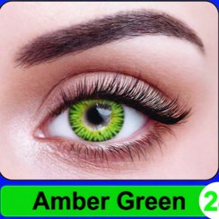 تصویر لنز چشم رنگی نیوویژن سبز آمبره AMBER GREEN 