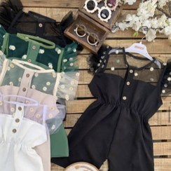 تصویر سرهمی دخترانه مدل بابونه رنگ کرم و مشکی و سرخابی 