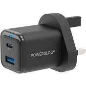 تصویر شارژر 35 وات دو پورت پاورولوجی Powerology 35W 2Port PD GaN Charger 