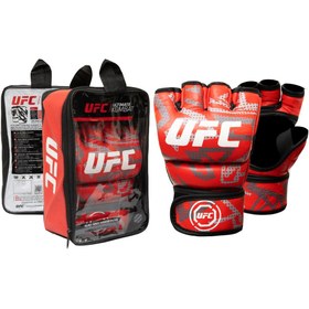 تصویر دستکش نیم پنجه چرم UFC مدل COMO 