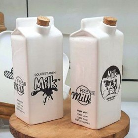 تصویر بطری شیر سرامیکی طرح پاکت جدید Ceramic milk bottle