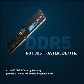 تصویر رم دسکتاپ کروشیال 16GB 5600MHz ا Crucial 16GB 5600MHz CL46 DDR5 Single Channel Desktap RAM Crucial 16GB 5600MHz CL46 DDR5 Single Channel Desktap RAM