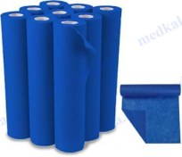 تصویر رول ملحفه یکبارمصرف عرض 60 گرماژ 38 آبی کاربنی پرفراژدار 