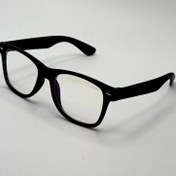 تصویر فریم عینک طبی مستطیلی مشکی انتی رفلکس UV400 سبک 