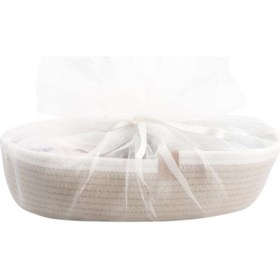 تصویر ست حوله سبدی کرم برند zebra casa Cream Basket Towel Set