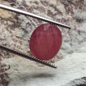 تصویر نگین سنگ یاقوت سرخ برمه اصل تراش جواهری 