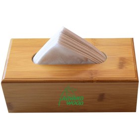 تصویر جا دستمالی بامبو کدJ78 Bamboo napkin holder code J78