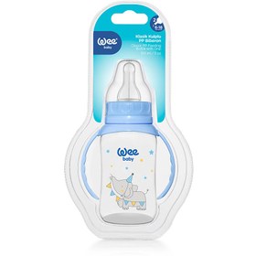 تصویر شیشه شیر دسته دار کلاسیک 150 میلی لیتر - آبی وی بیبی wee-baby wee baby 