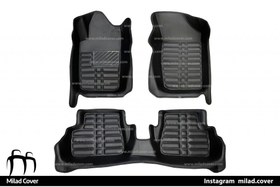 تصویر کفپوش سه بعدی پژو ۲۰۶ و ۲۰۷ رنگ مشکی 