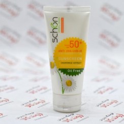 تصویر کرم ضد آفتاب شون بدون رنگ فاقد چربی SPF50 Schon Sunscreen oil free Chamomile SPF50 
