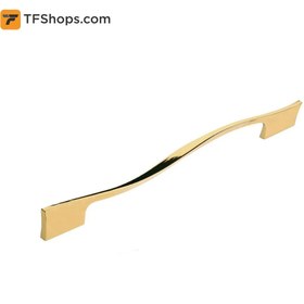 تصویر دستگیره کابینت بهریزان مدل 313-5-128 سایز 128 میلی متر طلایی براق Cabinet Handle