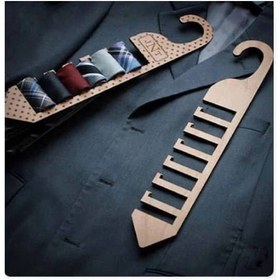 تصویر آویز کروات چوبی 
