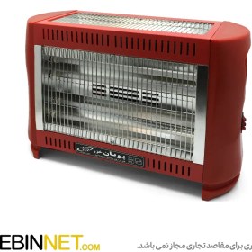 تصویر بخاری برقی 5 شعله فن دار پویان خزر ا 5-burner electric heater with a fan, Poyan Khazar 5-burner electric heater with a fan, Poyan Khazar