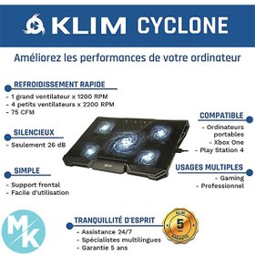 تصویر خنک کننده لپ تاپ مدل KLIM Cyclone 