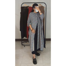 تصویر پانچ لینن صحرا - کد شش Linen dress